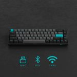 Teclado Gamer Mecânico AKKO 3068B Plus Black e Cyan, RGB - Imagem 5