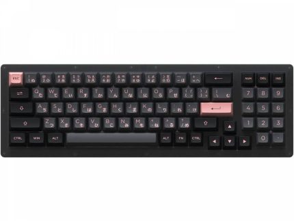 Teclado Mecânico Akko Acrílico ACR98 Mini, RGB, Preto e Rosa