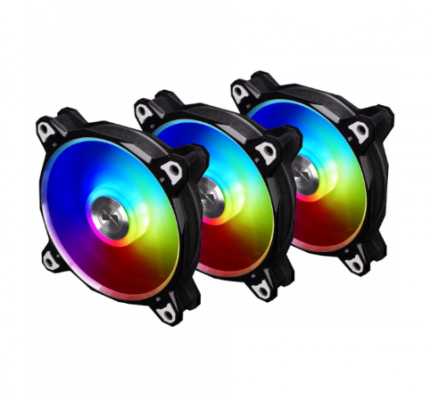 Kit Fan com 3 Unidades Lian Li Bora Digital RGB 120mm, Black