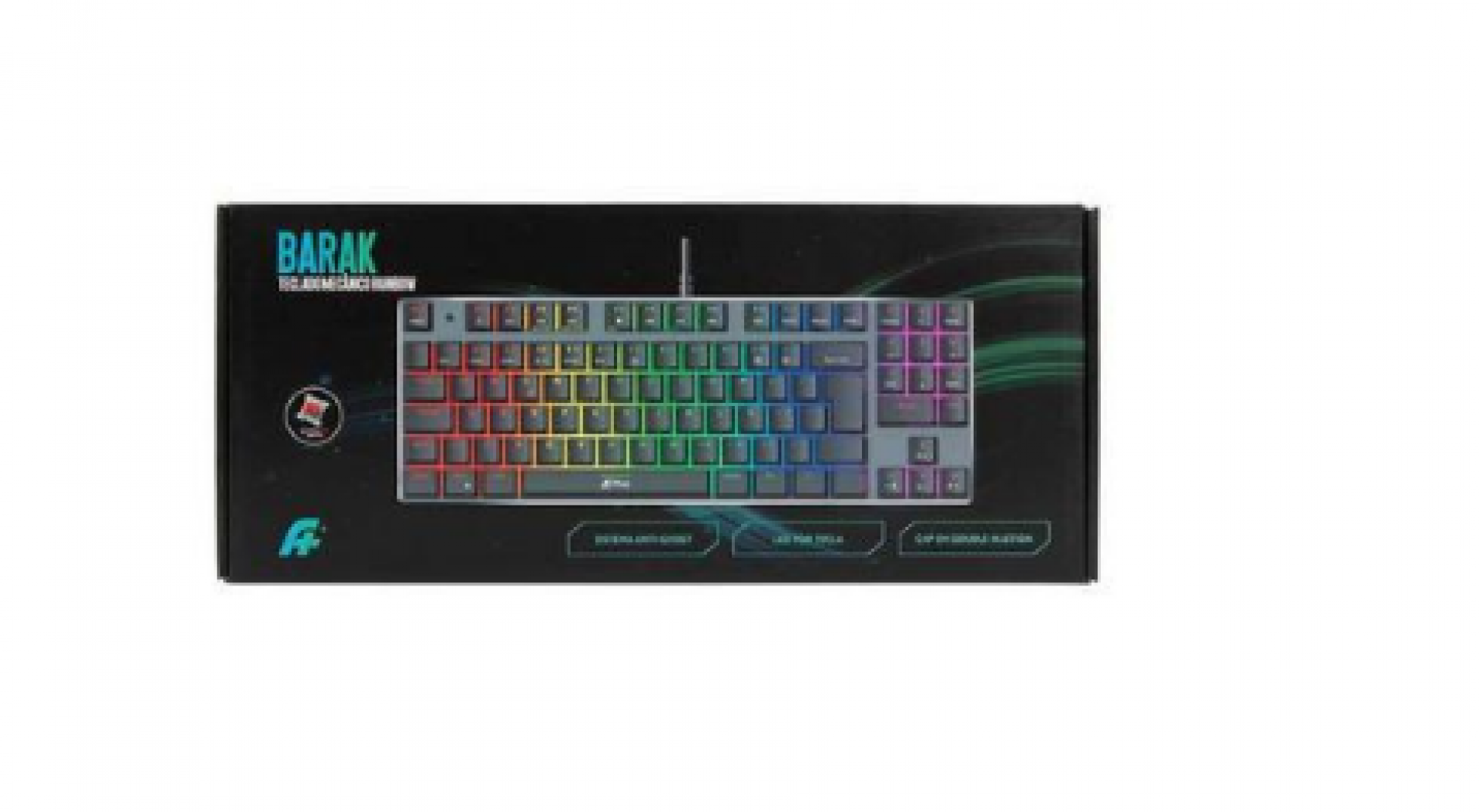 Teclado Gamer Aplus Tech Barak Rainbow Mecânico Abnt2 Switch Red Teclado Gamer Aplus Tech Barak Rainbow Mecânico Abnt2 Switch Red - Imagem 1