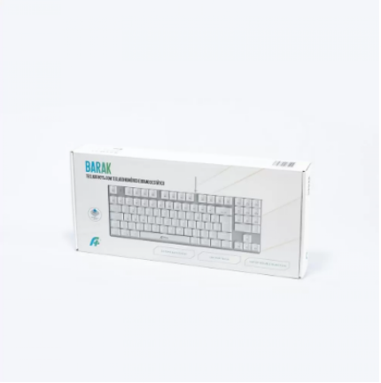 Teclado Gamer Aplus Tech Barak Branco Mecânico Abnt2 Switch Brow