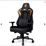 Cadeira Gamer DT3 SPorts Rhino Flamengo Gold, Preto e Dourado