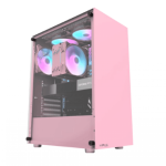 Gabinete Motospeed Hyrax, Hgb200b, Mid Tower Sem Fan - Rosa