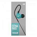 Fone de Ouvido E40 In Ear Azul VOKAL