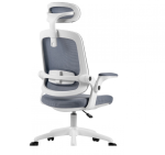 Cadeira Office Elements Astra Cinza e Branco,Ajuste de Inclinação - Imagem 4