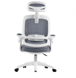 Cadeira Office Elements Astra Cinza e Branco,Ajuste de Inclinação - Imagem 5
