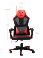 Cadeira Gamer Riotoro Spitfire M1 Reclinável Black/Red - GC-10M1 - Imagem 3