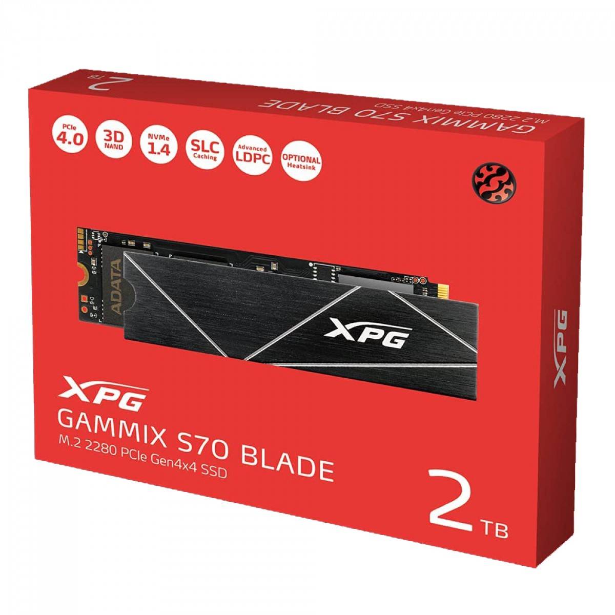 SSD M.2 2TB XPG S70 2280 NVMe 1.4 Gen4 7400MB/s – AGAMMIXS70-2T-C