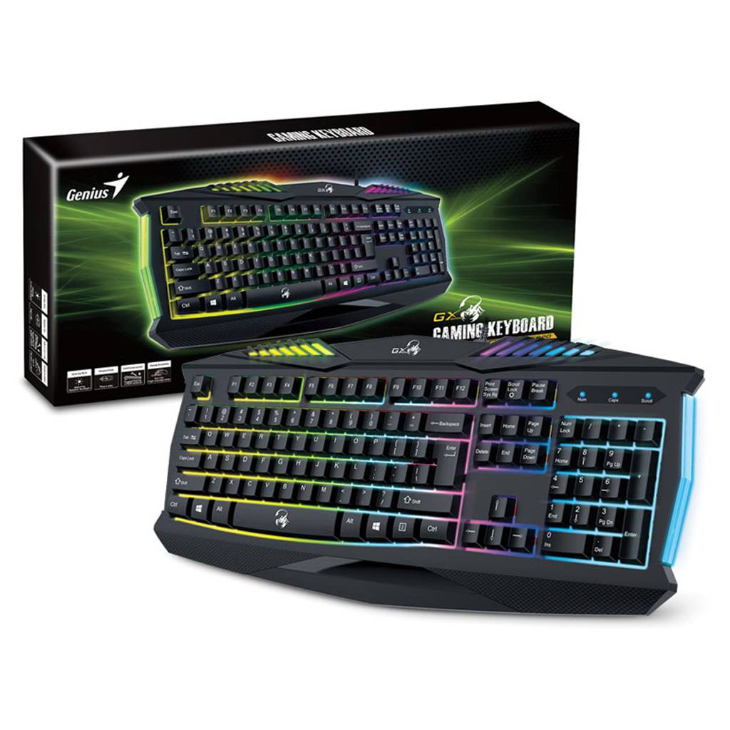 Teclado Gamer Genius K-220 BR-POR USB Preto Teclado Gamer Genius K-220 BR-POR USB Preto - Imagem 1