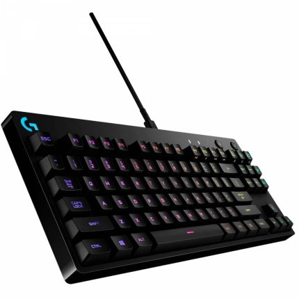 Teclado Mecânico Gamer Logitech G PRO, RGB, Design Tenkeyless, Switch GX Clicky Azul, US - 920-009388