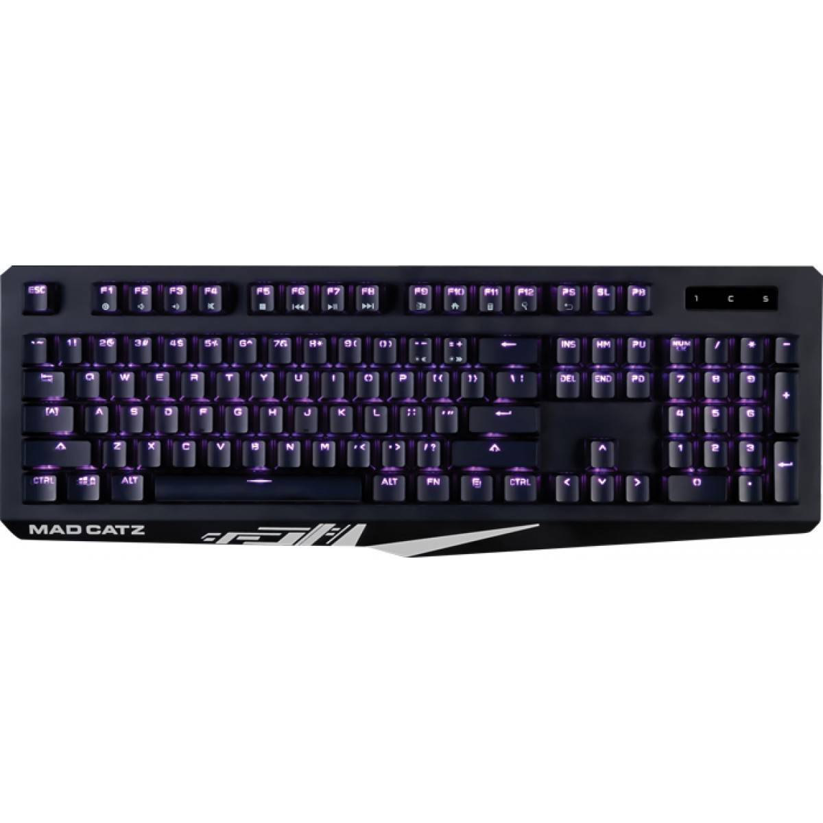 Mad Catz■S.T.R.I.K.E 4 メカニカルキーボード 英語配列 黒 Teclado Mecânico Gamer Mad Catz Strike 4 RGB, Black, KS13MMUSBL00