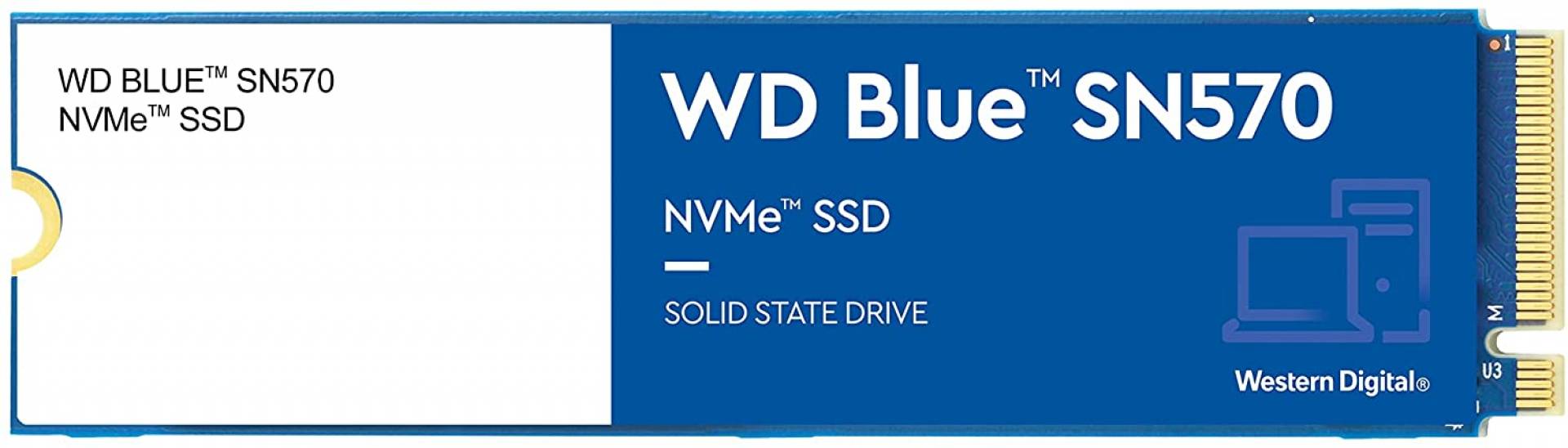 SSD WD Blue SN570, 1TB, M.2 2280, NVMe, 3.500Mbp/s, 2.300Mbp/s SSD WD Blue SN570, 1TB, M.2 2280, NVMe, 3.500Mbp/s, 2.300Mbp/s - Imagem 1