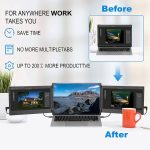Monitor Portatil com Tela Dupla de 12" - Ofiyaa P2 Tri Screen - Imagem 7