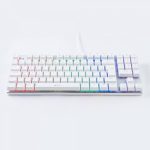 Teclado Gamer Mecânico A+ PLUS TECH Barak Branco Rainbow Red
