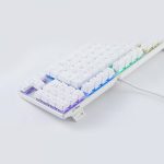 Teclado Gamer Mecânico A+ PLUS TECH Barak Branco Rainbow Blue - Imagem 3