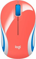 Mini Mouse sem fio Logitech M187 com Conexão USB - Coral - Imagem 5