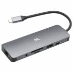 Hub 9P. USB Type-C 3.0 Mtek DS-91TC HDMI/3-USB/RJ45/SD/TYPE-C/Som