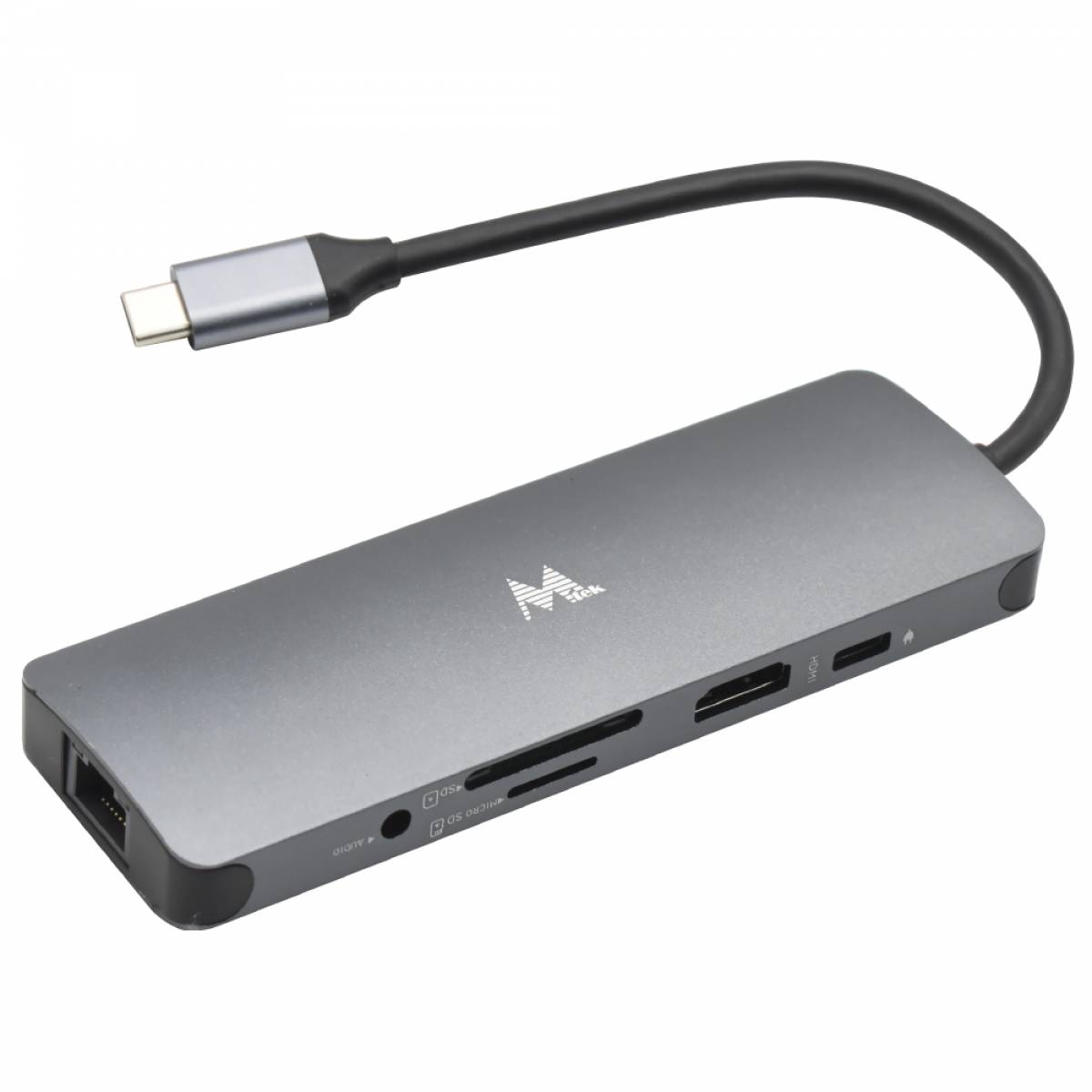 Hub 9P. USB Type-C 3.0 Mtek DS-91TC HDMI/3-USB/RJ45/SD/TYPE-C/Som Hub 9P. USB Type-C 3.0 Mtek DS-91TC HDMI/3-USB/RJ45/SD/TYPE-C/Som - Imagem 1