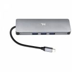 Hub 9P. USB Type-C 3.0 Mtek DS-91TC HDMI/3-USB/RJ45/SD/TYPE-C/Som - Imagem 2