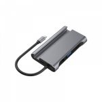 Hub 7P. USB Type-c Havit HV-HB4001 USB3.2/HDMI/VGA/LAN Cinza - Imagem 2