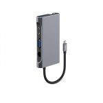 Hub 7P. USB Type-c Havit HV-HB4001 USB3.2/HDMI/VGA/LAN Cinza - Imagem 4