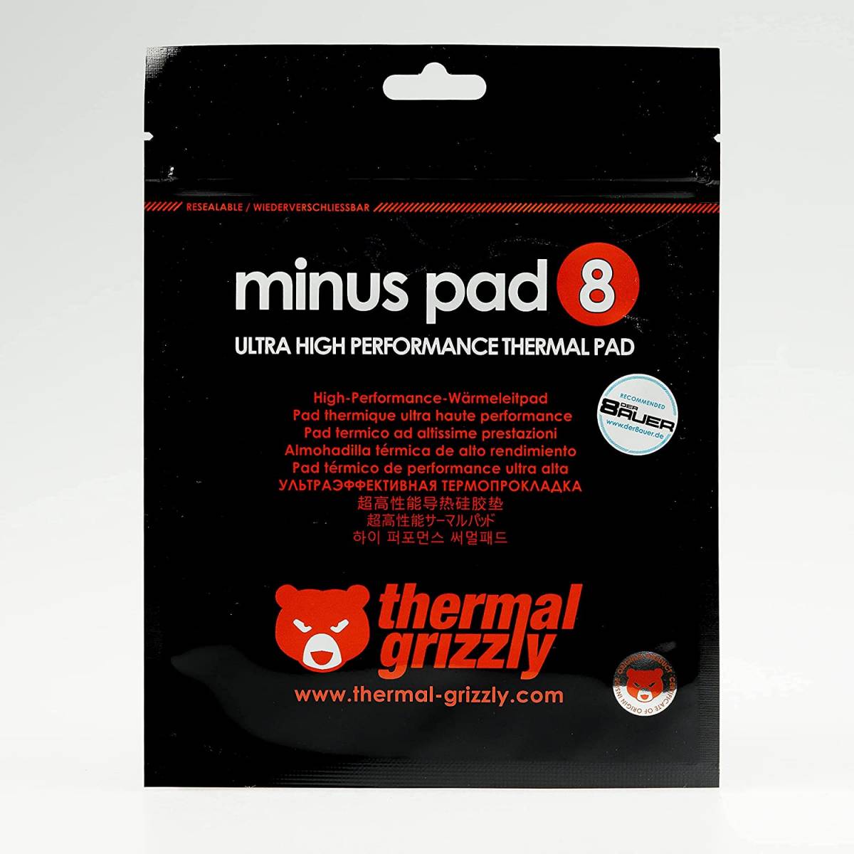 Pad Térmico Minus Pad 8 Grizzly 30 X 30 X 0,5 - TG-8-30-30-05-1R. Pad Térmico Minus Pad 8 Grizzly 30 X 30 X 0,5 - TG-8-30-30-05-1R. - Imagem 1