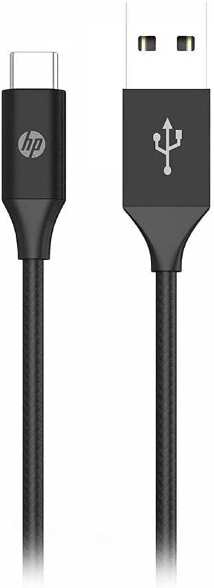 Cabo USB para USB-C HP Preto 1metro - DHC-TC102 BK Cabo USB para USB-C HP Preto 1metro - DHC-TC102 BK - Imagem 1