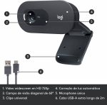 Webcam Logitech C505, 720P HD, 30 FPS, com Microfone, USB, Preto - Imagem 3
