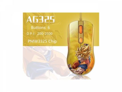 Mouse Akko Gamer, Usb - AG325 Dragon Ball Sayan Gold