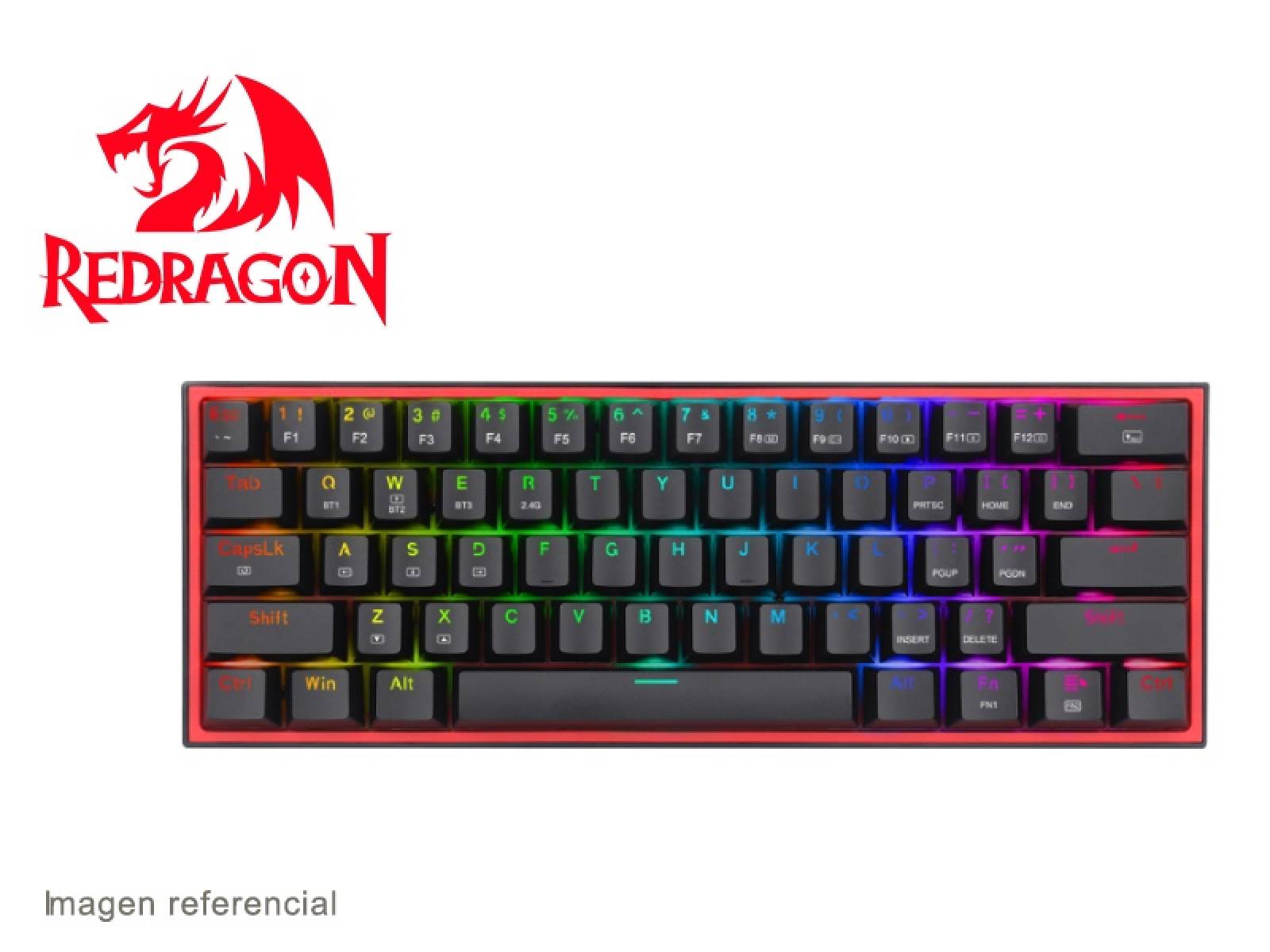 Teclado Gamer, Bluetooth, Redragon FIZZ PRO K616-RGB-B PRETO Teclado Gamer, Bluetooth, Redragon FIZZ PRO K616-RGB-B PRETO - Imagem 1