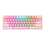 Teclado Gamer, Bluetooth, Redragon FIZZ PRO K616 - Rosa / Branco