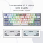 Teclado Gamer, Bluetooth, Redragon FIZZ PRO K616 - Cinza / Branco - Imagem 5