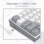 Teclado Gamer, Bluetooth, Redragon FIZZ PRO K616 - Cinza / Branco - Imagem 6