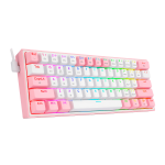 Teclado Gamer, Bluetooth, Redragon FIZZ PRO K616 - Branco / Rosa - Imagem 3