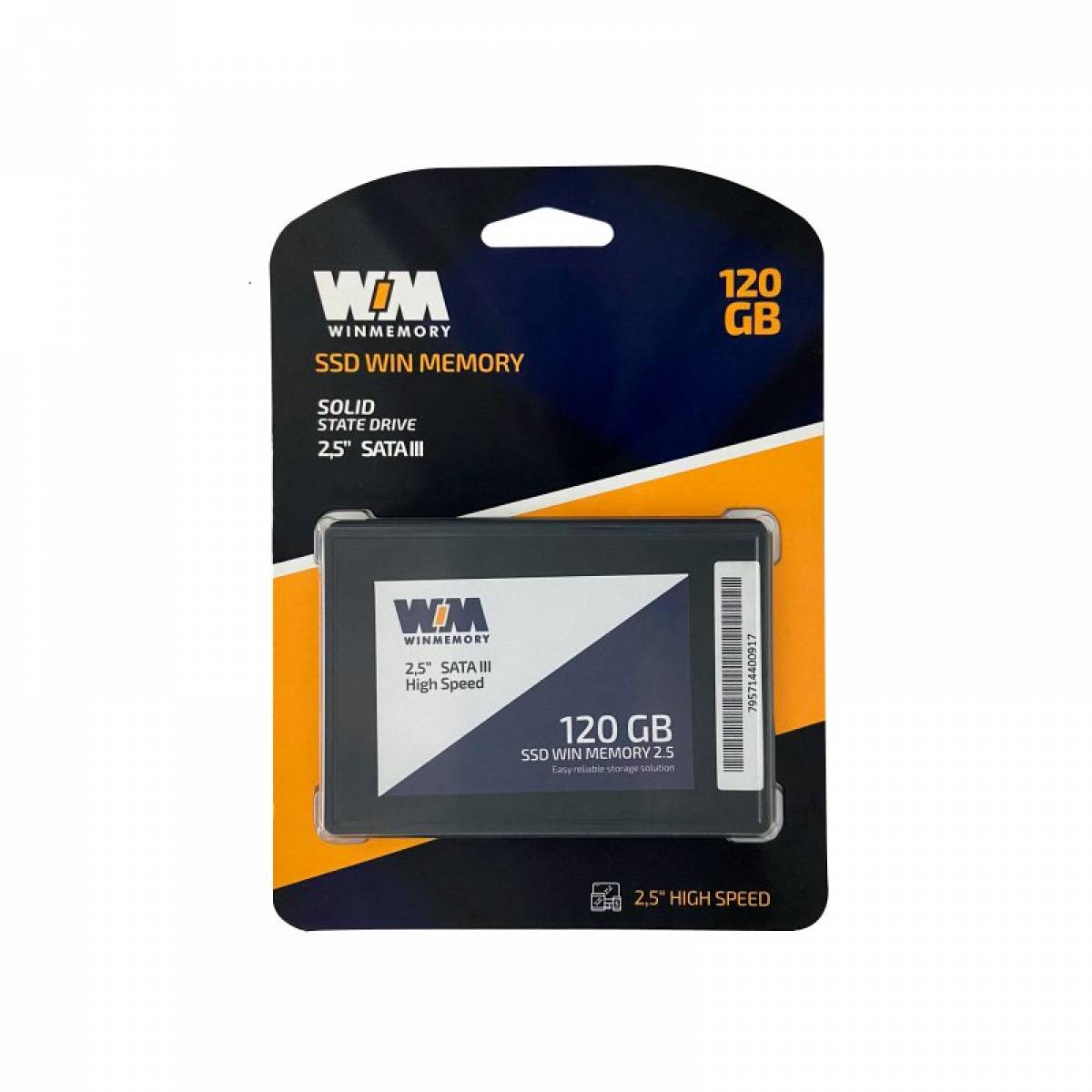 SSD Winmemory 120gb Sata3 2,5 7mm Importado Swr120g-ds1 SSD Winmemory 120gb Sata3 2,5 7mm Importado Swr120g-ds1 - Imagem 1