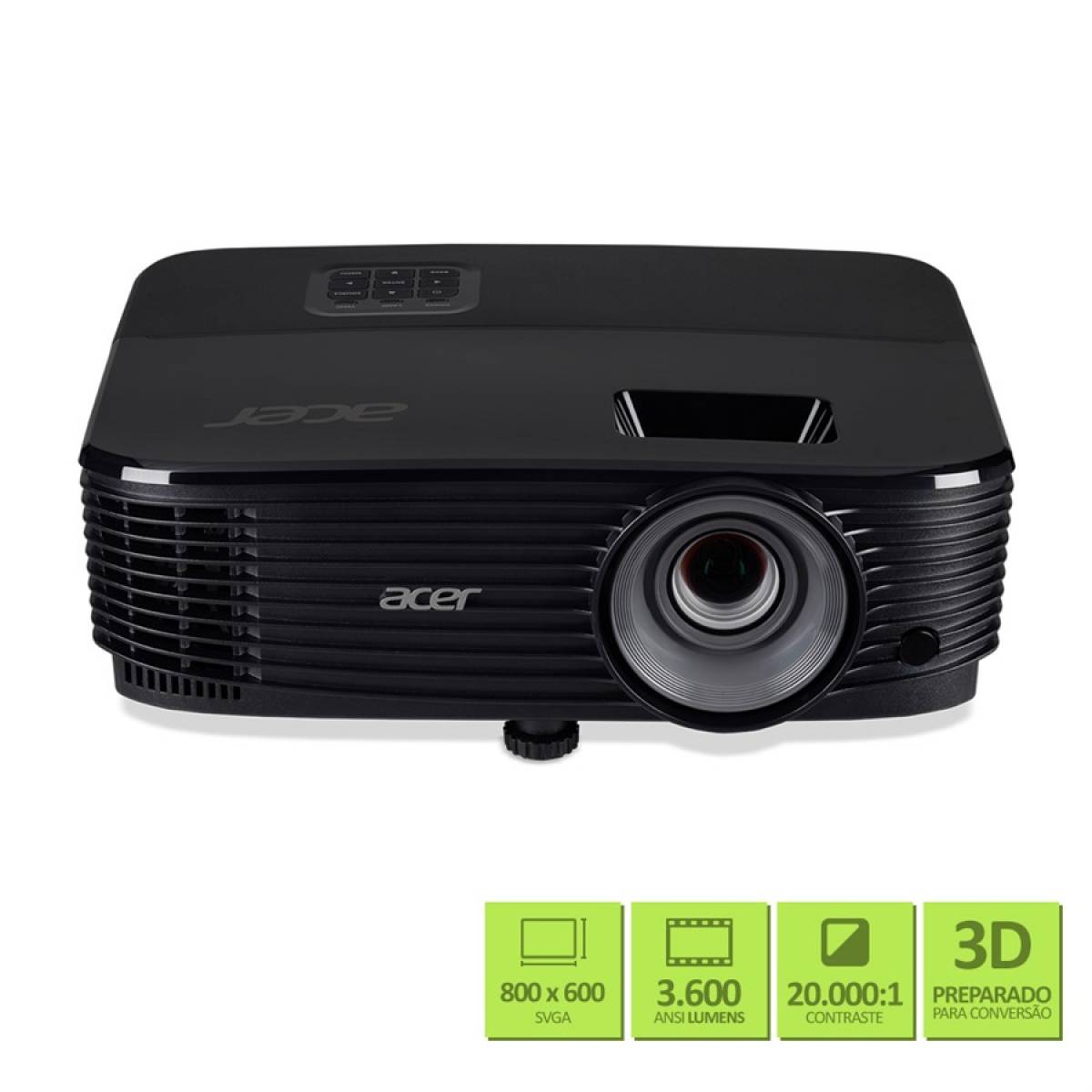 Projetor Acer X1123H 3600 Lumens SVGA Conexões VGA HDMI Projetor Acer X1123H 3600 Lumens SVGA Conexões VGA HDMI - Imagem 1