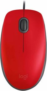 Mouse com fio USB Logitech M110 com Clique Silencioso - Vermelho - Imagem 8