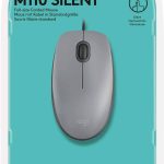 Mouse com fio USB Logitech M110 com Clique Silencioso - Cinza