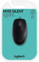 Mouse com fio USB Logitech M110 com Clique Silencioso - Preto