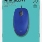 Mouse com fio USB Logitech M110 com Clique Silencioso - Azul