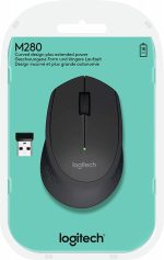 Mouse sem fio Logitech M280 com USB e Pilha Inclusa, Preto