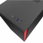 Gabinete Gamer Nzxt Mini-Itx - H210I Matte Black/Red - - Imagem 3