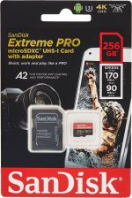 Cartão De Memória Sandisk Extreme Micro SD 256GB,U3,Pro 170-90MB